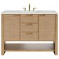 James Martin Vanities Solene 48" Single Bathroom Vanity in Seaside Oak with 3 cm Lime Delight Quartz Top and Rectangular Sink, , large