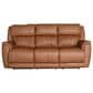 HomeStretch Tuscany Leather Power Reclining Sofa in Butternut, , large