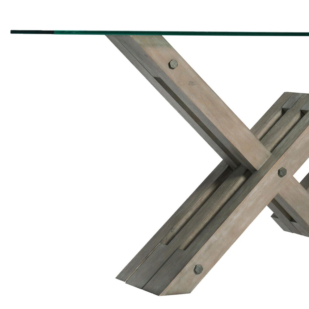 Hooker Furniture Affinity Console Table with Glass Top in Gray and Greige, , large
