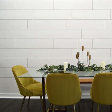 Tempaper Wood Planks Shiplap White Peel and Stick Wallpaper, , large
