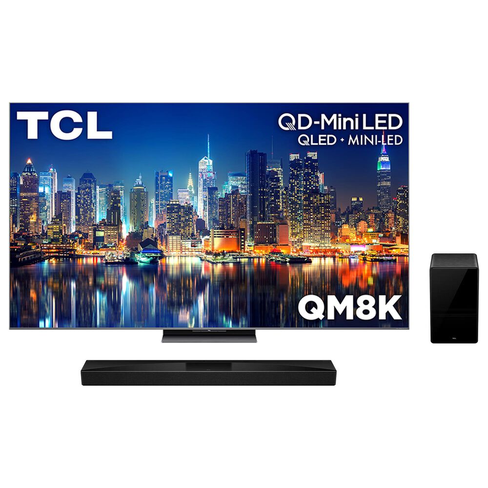 TCL 75" Class QM8K Series 4K UHD HDR QD-Mini LED - Smart Google TV with Q Class 5.1.2 Channel Soundbar System in Black, , large