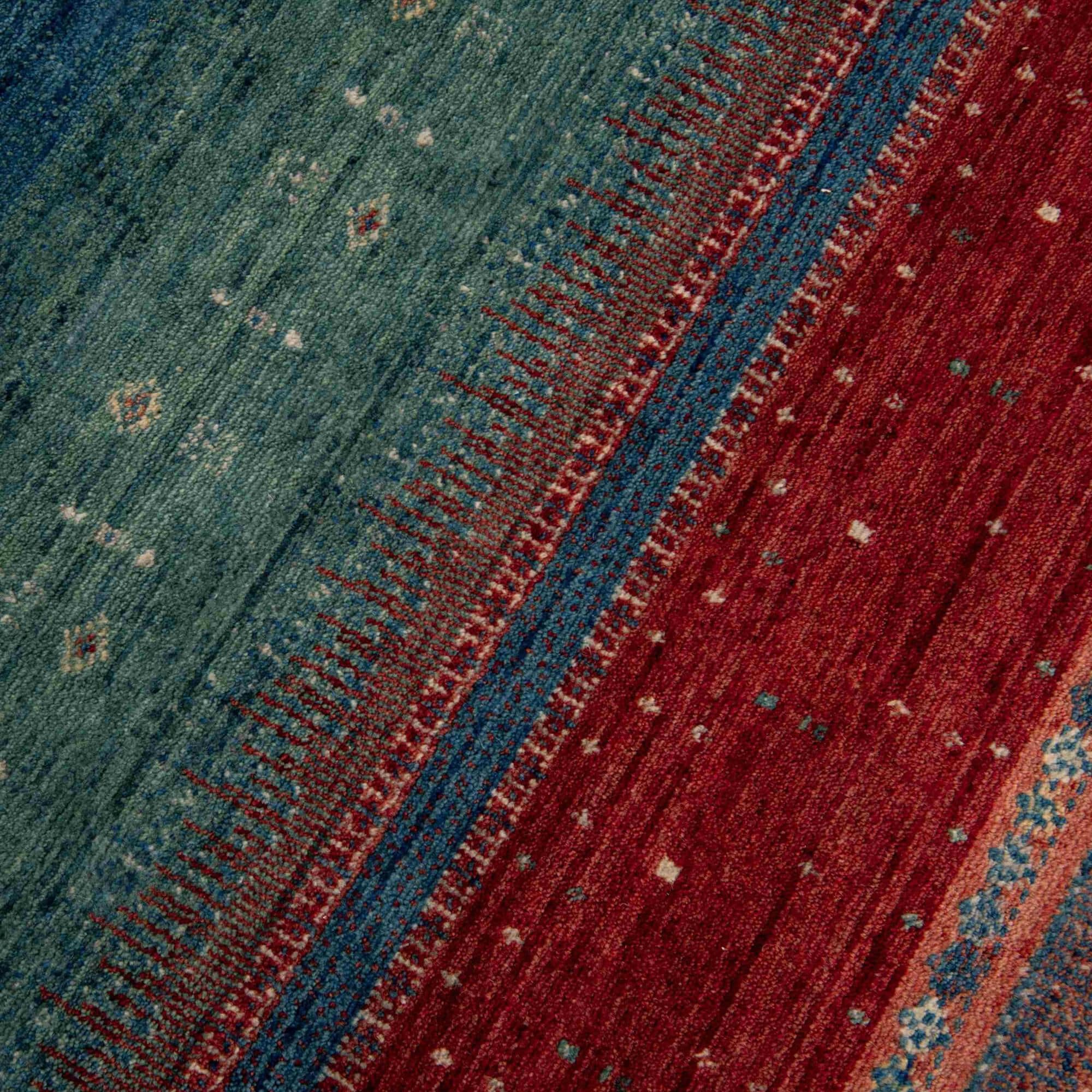 RIZZY Spectrum Dark Blue, Green, Red, Rust and Ivory 3' x 5' Area Rug