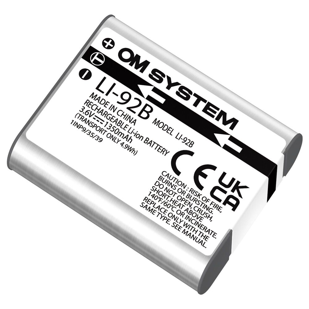 OM- System LI-92B Lithium Ion Rechargeable Battery in Black, , large