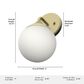 Hunter Hepburn 1-Light Wall Sconce in Painted Modern Brass, , large