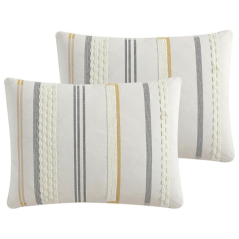 Hallmart Collectibles Wilkinson 5-Piece Queen Comforter Set in Ivory, Gold and Gray, , large