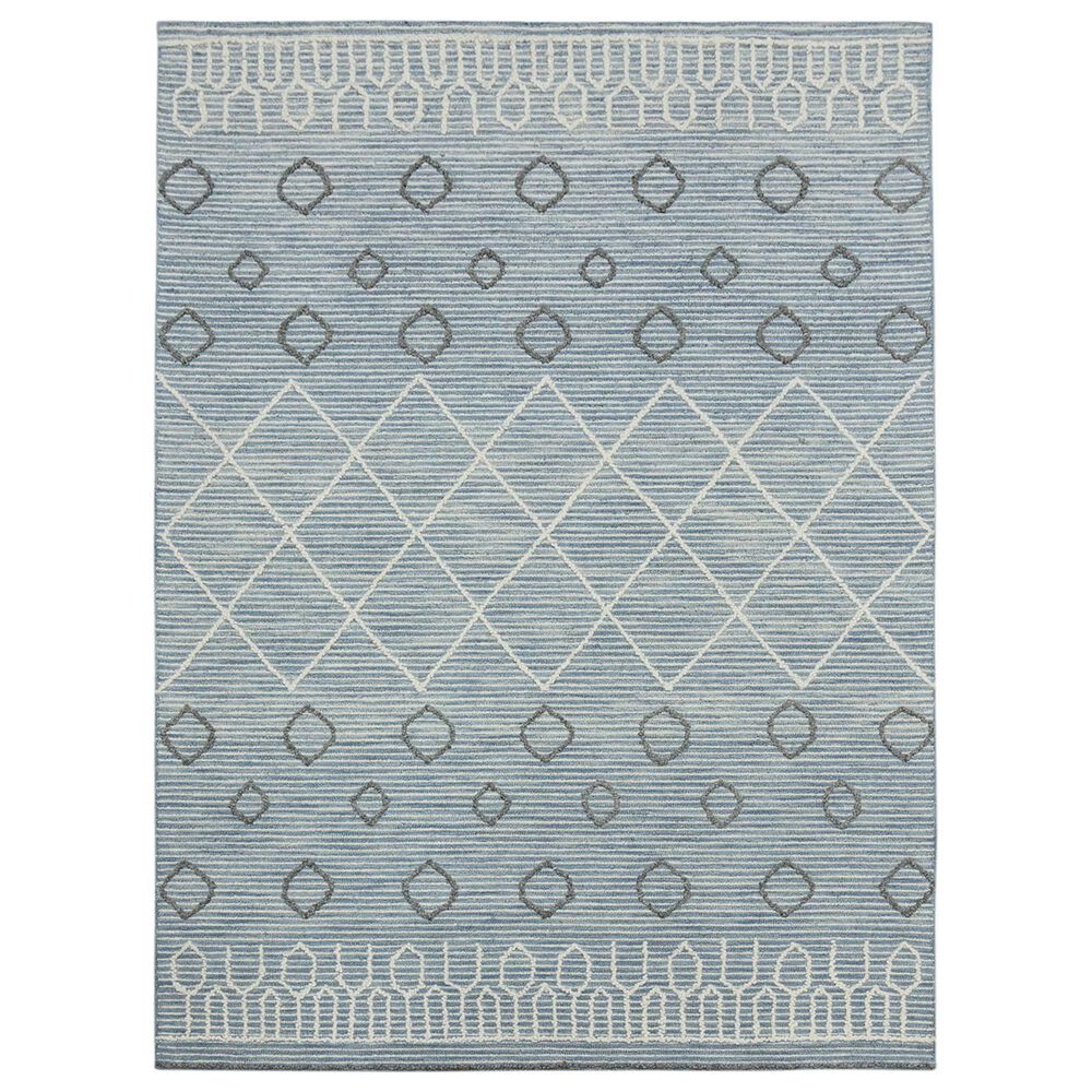 Amer Rugs Berlin 2" x 3" Blue and White Area Rug, , large