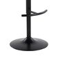 LumiSource Curvo Swivel Adjustable Barstool with Cream Upholstery in Black and Walnut (Set of 2), , large