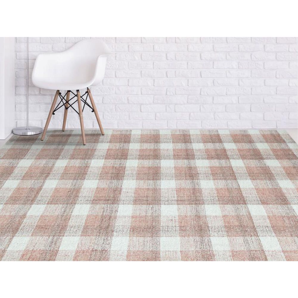 Amer Rugs Tartan 5&#39; x 7&#39;6&quot; Rose Gold Area Rug, , large