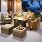 HOMLUX 7 Piece Outdoor Patio Set in Dark Gray, , large
