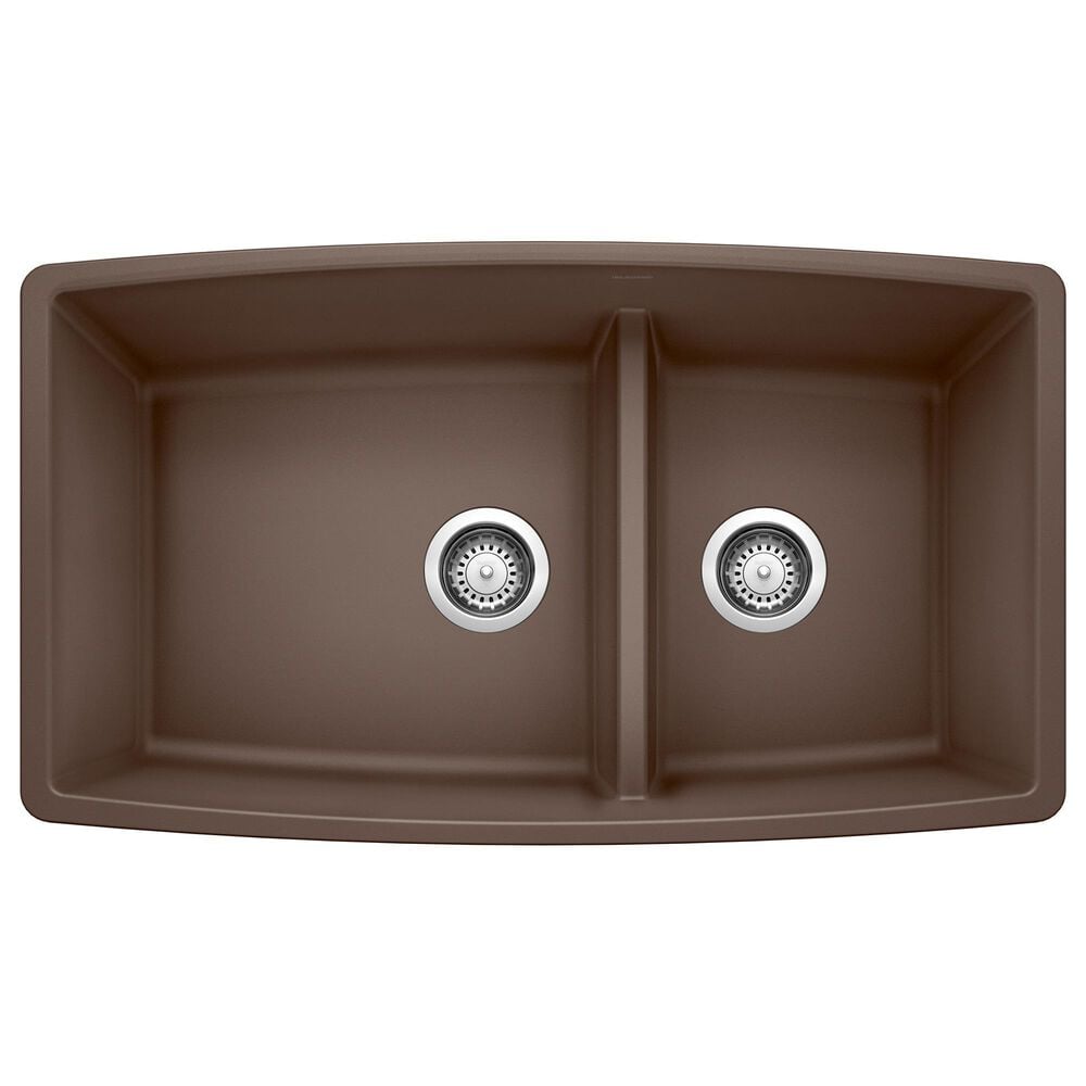 Blanco Performa 60/40 Double Bowl Kitchen Sink with Low Divide in Cafe, , large