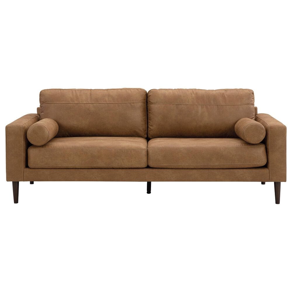Ashley Telora Stationary Sofa and Loveseat Set in Caramel, , large