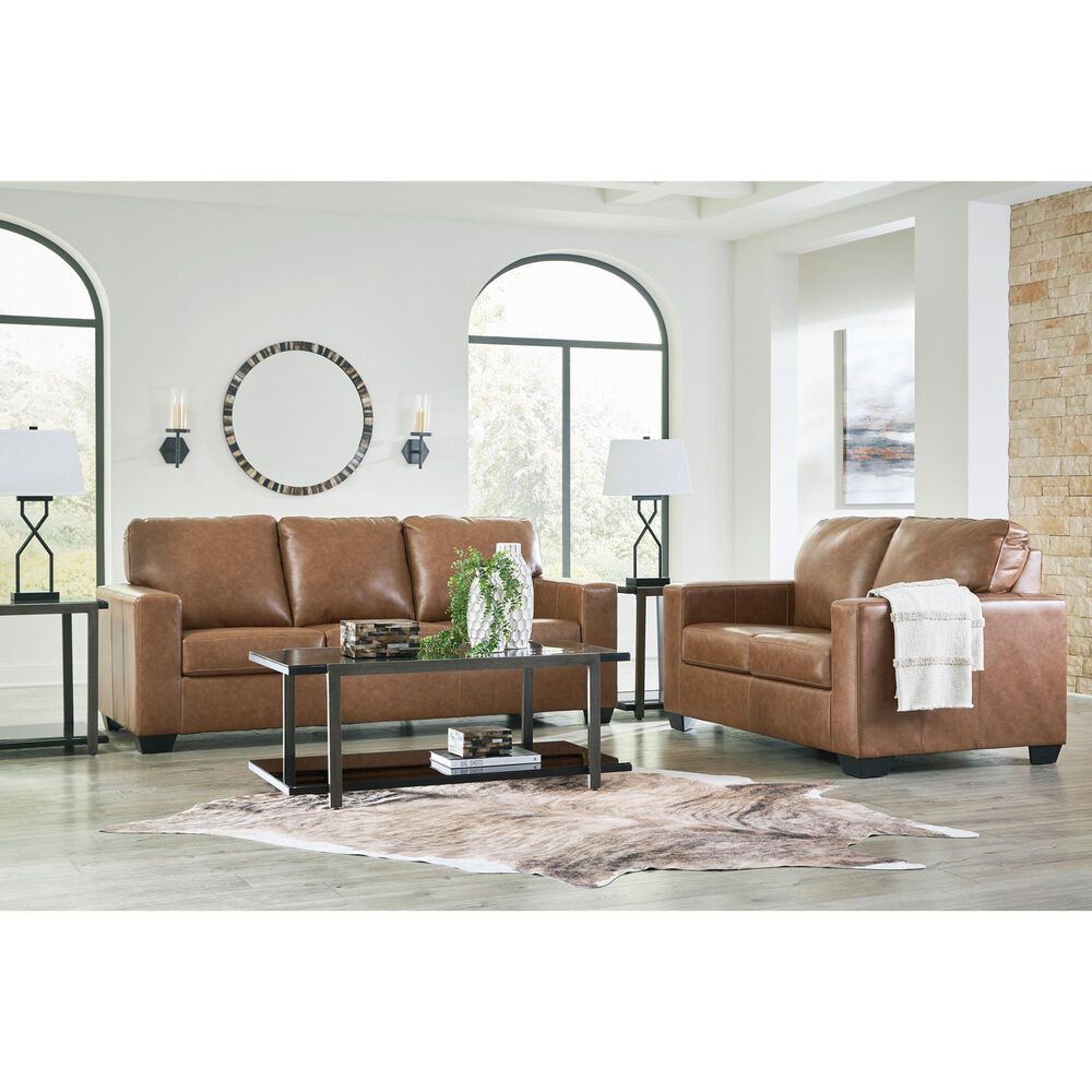 Ashley Bolsena Stationary Sofa and Loveseat Set in Caramel, , large