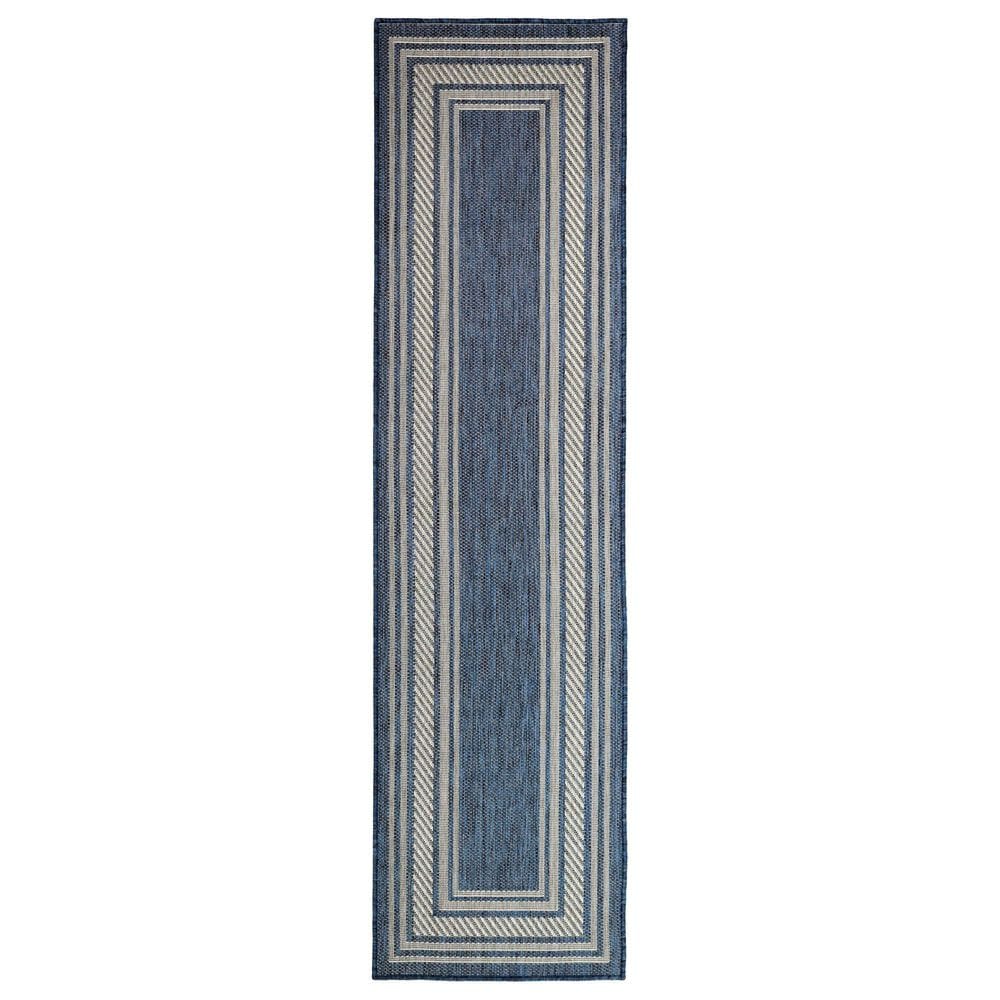 Nourison Horizon HOZ03 Denim 2&#39; x 6&#39; Indoor/Outdoor Runner, , large