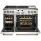 Cafe 8.25 Cu. Ft. Freestanding Dual Fuel Range with Double Oven in Matte White and Brushed Bronze, , large