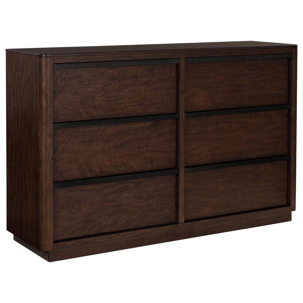 Millenium Dilenno 6 Ball Bearing Smooth Gliding Drawer Dresser in Dark Brown, , large