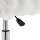 Linon Home Decor Fiona Office Chair with White Cloud Bubble Cushion in Silver, , large