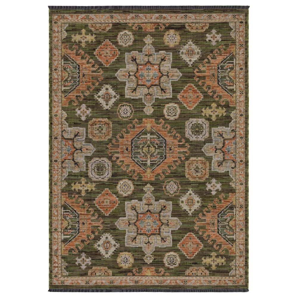 Oriental Weavers Legacy Green and Rust 3"3" x 5" Area Rug, , large