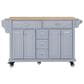 HOMLUX Kitchen Island Cart with Storage Cabinet in Grey, , large