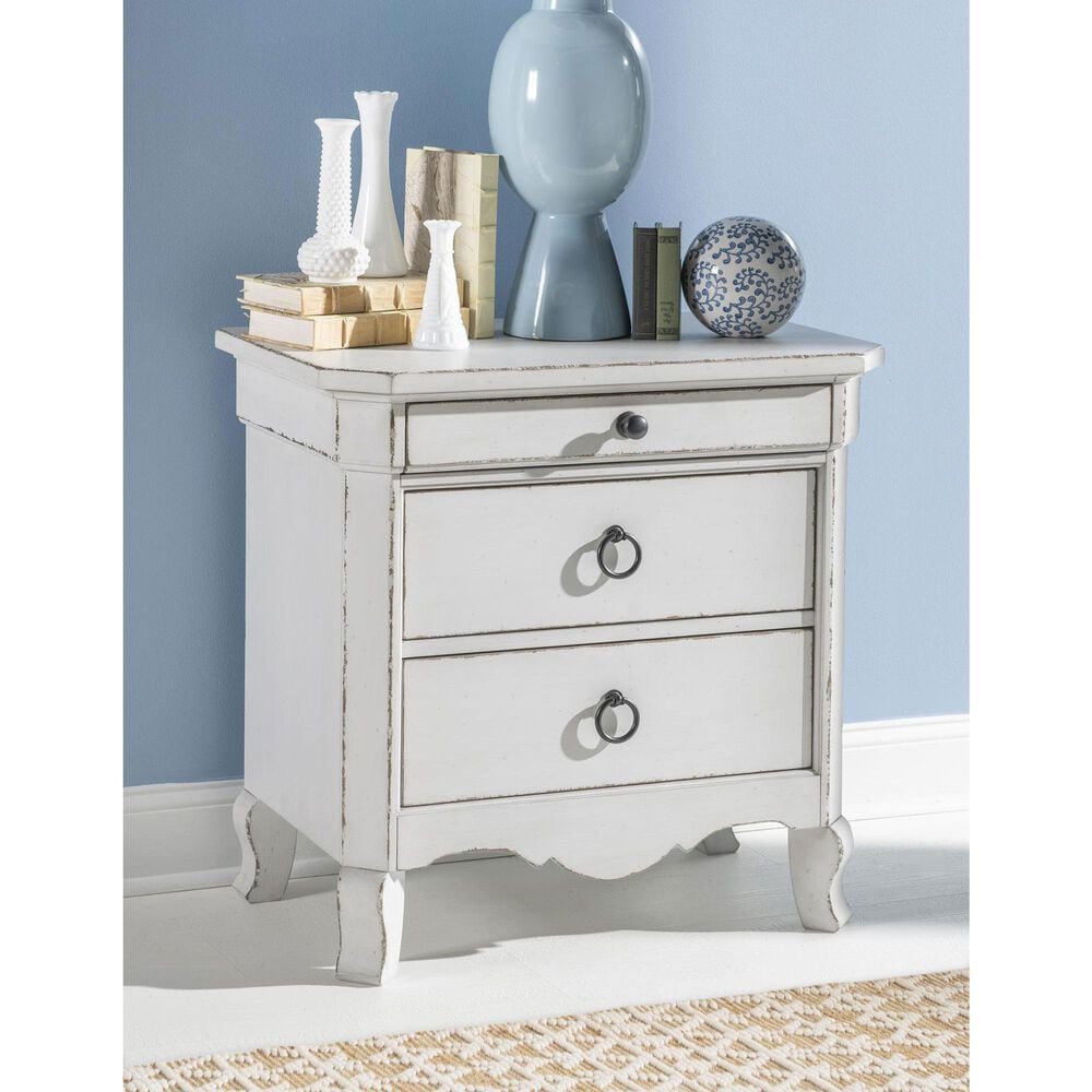 Legacy Classic Vintage Market 3-Drawer Victorian Nightstand in Picket Fence, , large