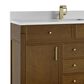James Martin Vanities Bellshire 120" Dual Bathroom Vanity Set in Honey Oak with Single Hole 3 cm White Zeus Quartz Top and Rectangular Sinks, , large