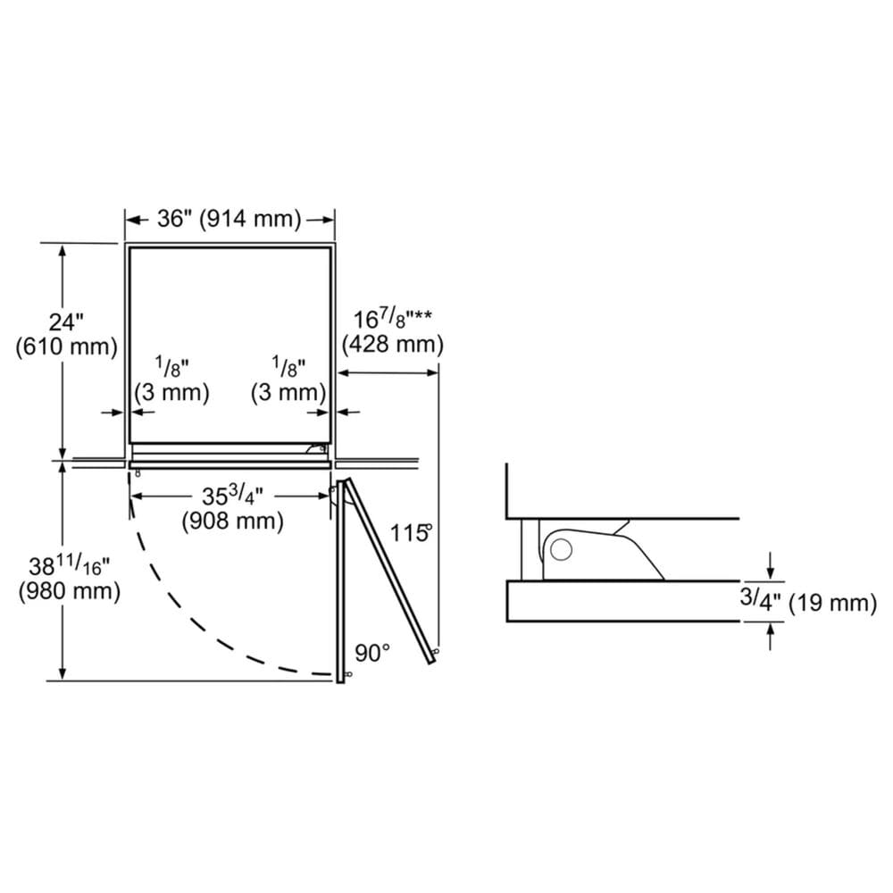 Thermador 20.6 Cu. Ft. Built-in Refrigerator Columns - Panel Ready, , large