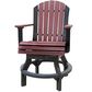 Amish Orchard Poly Adirondack Swivel Chair in Cherrywood and Black, , large