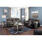Ashley Erlangen Power Reclining Sofa with Adjustable Headrest in Midnight, , large