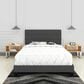 Accent Sicily Queen Upholstered Platform Bed in Black, , large