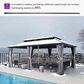 HOMLUX 12" x 20" Permanent Hardtop Gazebo with Double-Tier Roof in Gray, , large