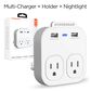Hypercel Multi Outlet with Dual USB Adapter in White, , large