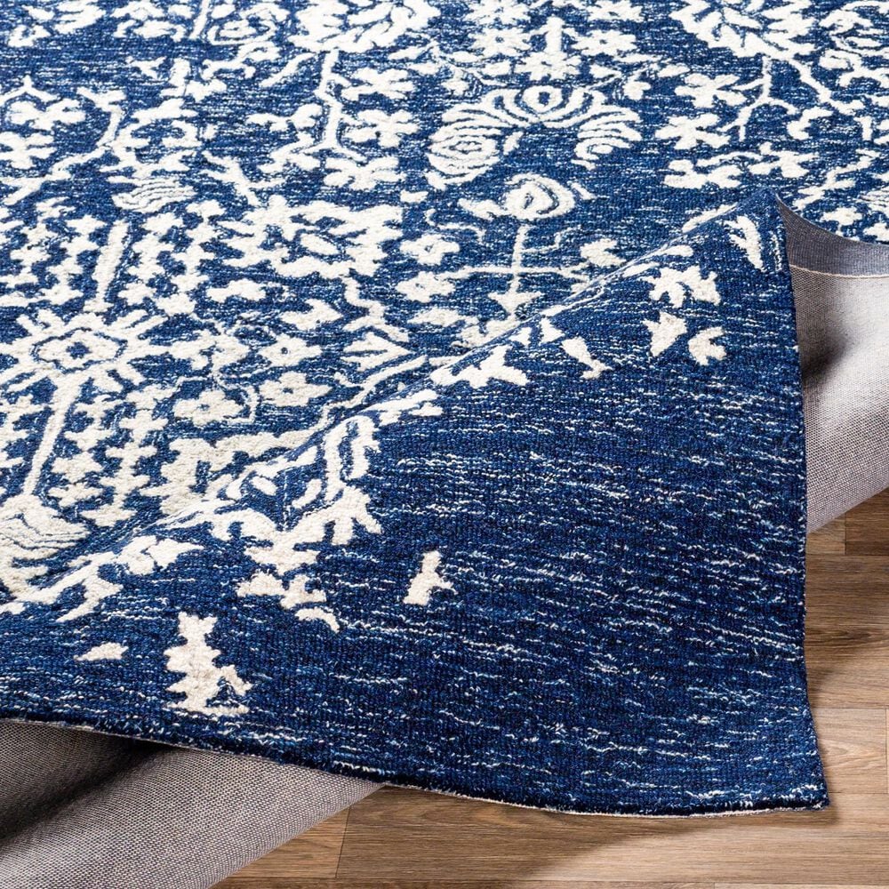 Surya Granada GND-2311 2&#39;6&quot; x 8&#39; Dark Blue, Denim and Ivory Scatter Rug, , large