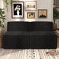 Furniture of America Facil 2-Piece Modular Armless Loveseat in Black, , large