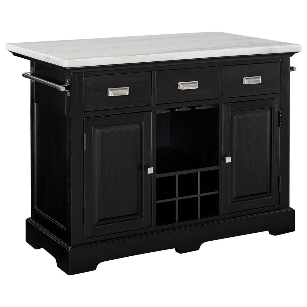 Steve Silver Aspen Kitchen Island in Ebony and White, , large