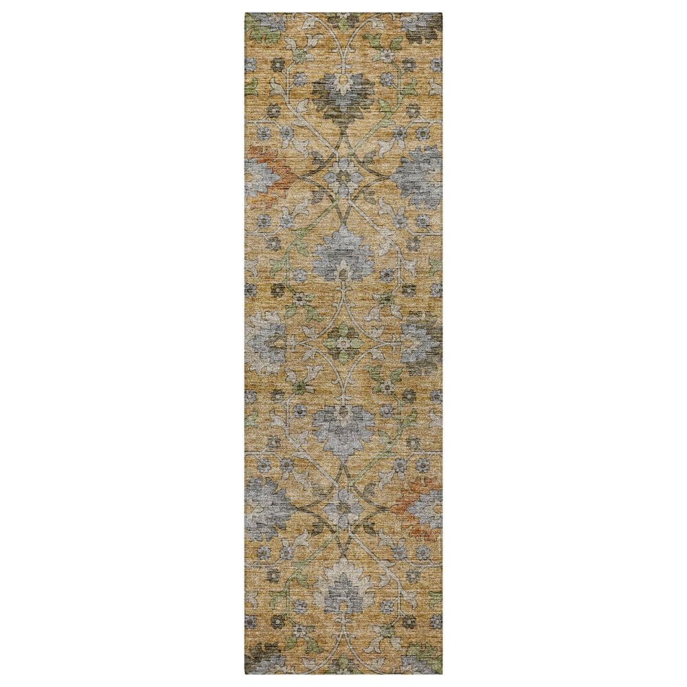 Dalyn Rug Company Silk Road Saffron, Gold, Copper, Gray, Olive and Fern 2"3" x 7"6" Runner, , large