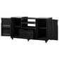 HOMLUX 67" Outdoor Kitchen Island with Stainless Steel Top in Black, , large