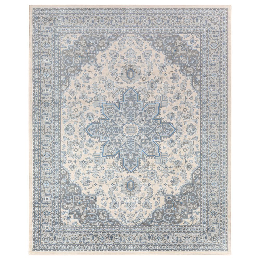 Surya Monaco MOC-2313 6'9" x 9'9" Bright Blue and Cream Area Rug, , large