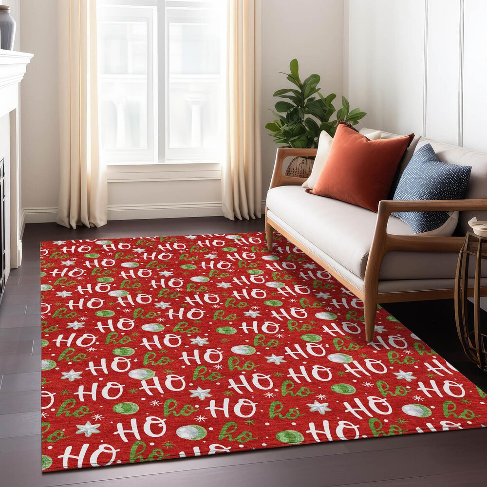 Dalyn Rug Company Wonderland WN18 5&#39; x 7&#39;6&quot; Red Indoor/Outdoor Area Rug, , large