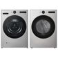 LG 5 Cu. Ft. Front Load Washer and 7.4 Cu. Ft. Smart Front Load Gas Dryer Laundry Pair in Graphite Steel, , large