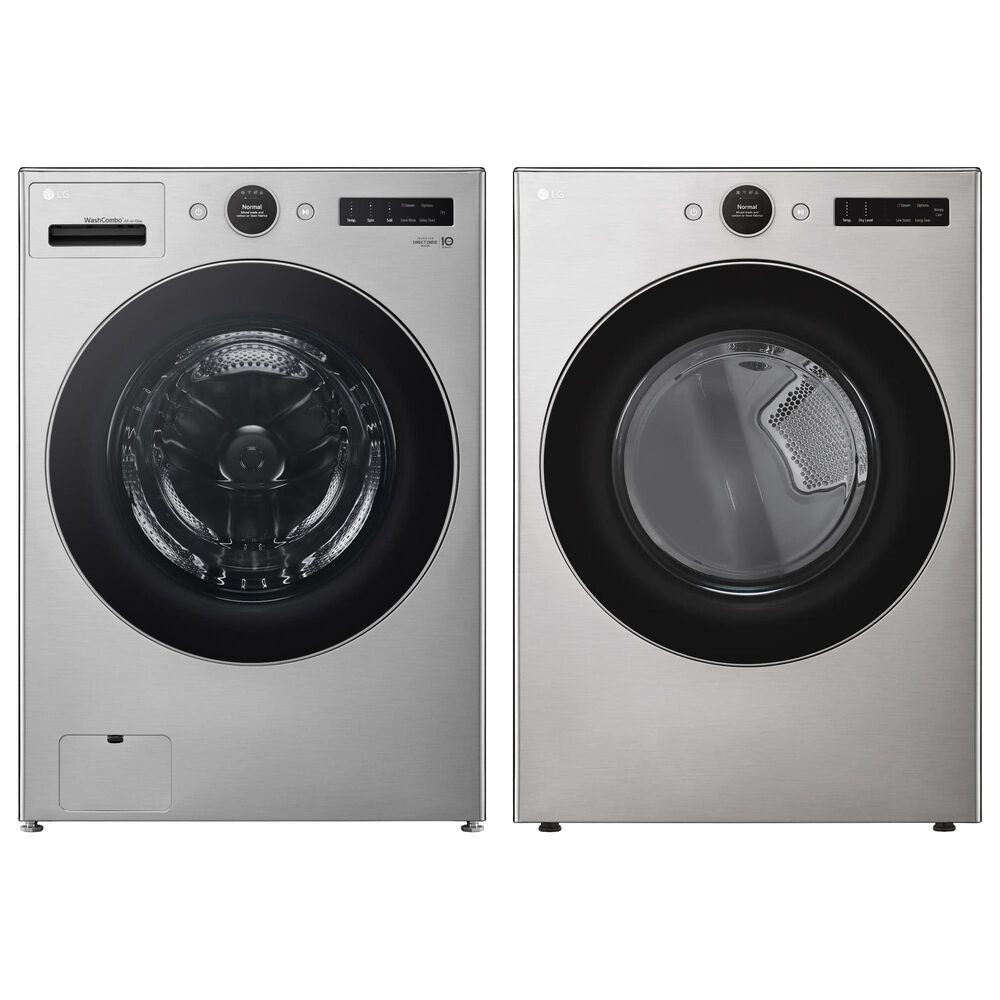 LG 5 Cu. Ft. Front Load Washer and 7.4 Cu. Ft. Smart Front Load Gas Dryer Laundry Pair in Graphite Steel, , large