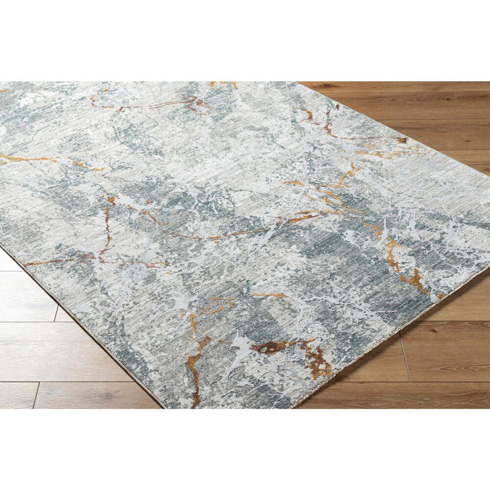 Surya Dresden Medium Gray, White, Gray, Light Slate, Mustard and Rust 7'10" x 10'2" Area Rug, , large