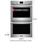 Frigidaire Professional 30" Double Wall Oven with No Preheat + Air Fry in Stainless Steel, , large