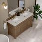 James Martin Vanities Brookfield 60" Double Bathroom Vanity in Pecan with 3 cm Eternal Jasmine Pearl Silestone Top, Rectangular Sinks and FreePower Wireless Charger, , large