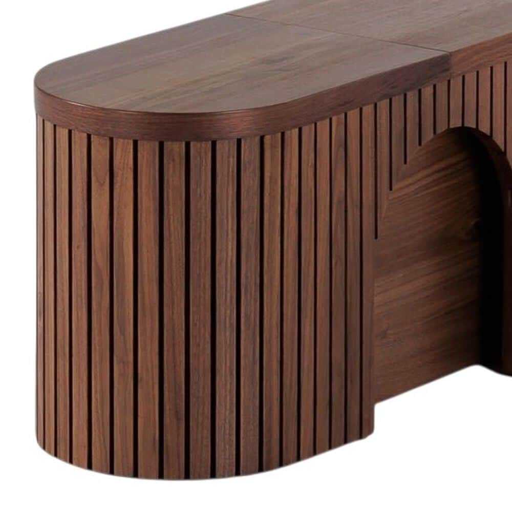 Transformer Table Round Dining Bench in Royal Walnut, , large