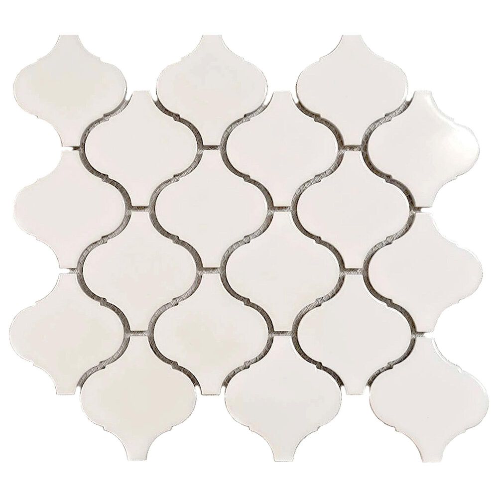 Emser Influence White 10" x 11" Porcelain Mosaic Sheet, , large