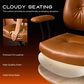 HOMLUX Executive Office Chair with PU Fabric Cushion in Brown, , large