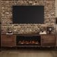 Legends Furniture Malibu 95" Fireplace TV Stand in Bourbon and Satin Black, , large