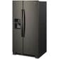 Whirlpool 24.6 Cu. Ft. 36" Wide Side-by-Side Refrigerator in Black Stainless, , large
