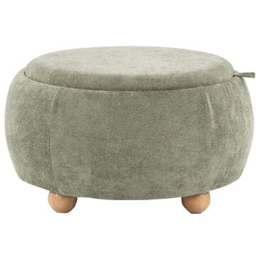 Lumisource Tray Storage Pouf with Leg in Green, , large
