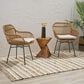 Hearth and Haven Rodney Outdoor Chair with Beige Cushion in Brown (Set of 2), , large