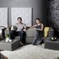 Jaxx Zipline Convertible Sleeper Sofa and Ottoman in Pewter, , large